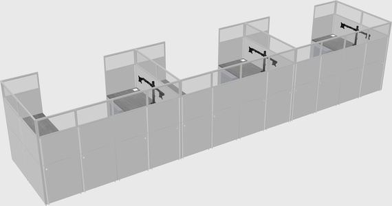 U-shaped cubicle