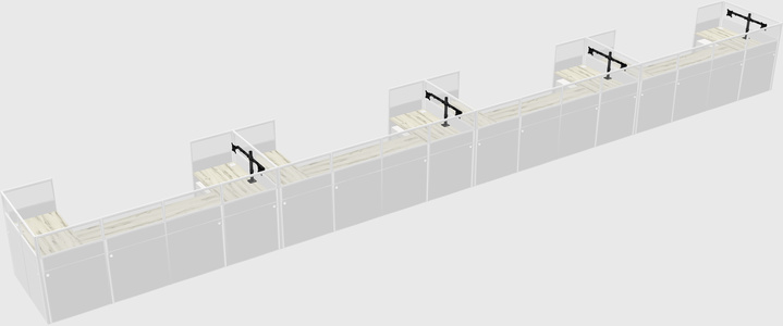 U-shaped cubicle