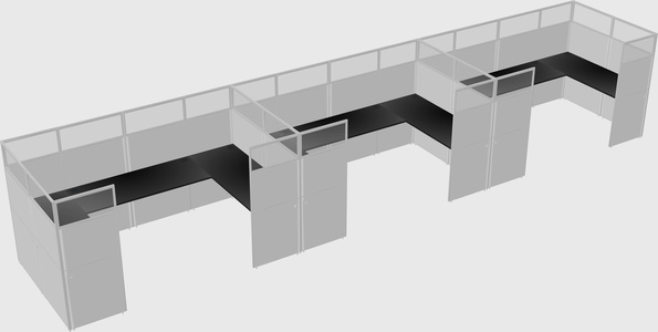 U-shaped cubicle