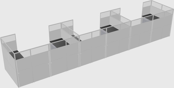 U-shaped cubicle