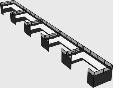 U-shaped cubicle