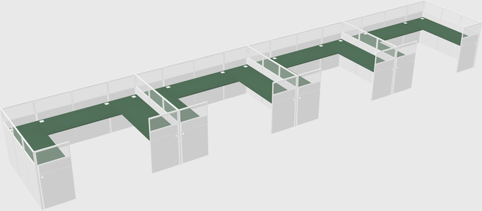 U-shaped cubicle