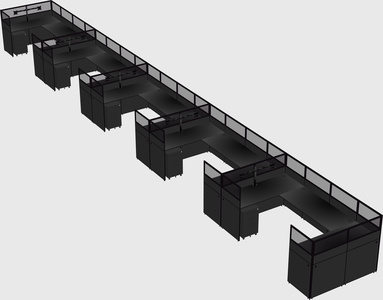 U-shaped cubicle