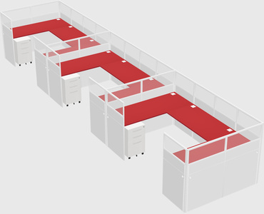 U-shaped cubicle