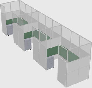 U-shaped cubicle