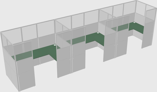U-shaped cubicle