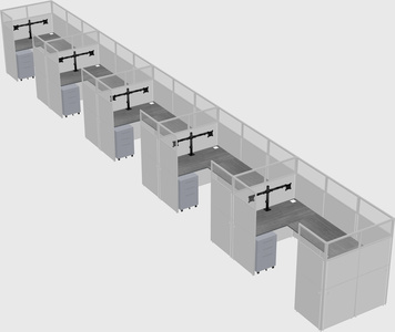 U-shaped cubicle