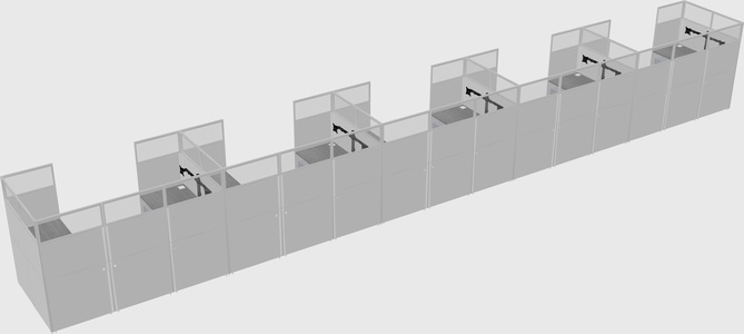U-shaped cubicle