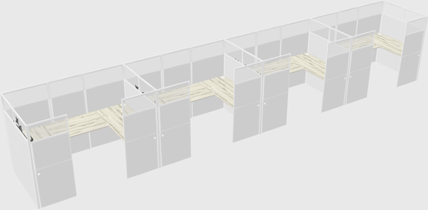 U-shaped cubicle