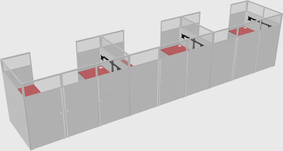 U-shaped cubicle