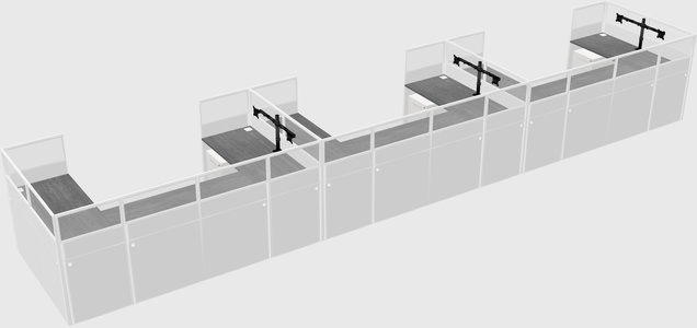 U-shaped cubicle