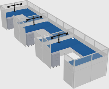 U-shaped cubicle