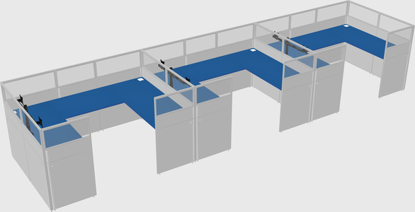 U-shaped cubicle