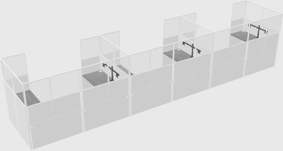 U-shaped cubicle