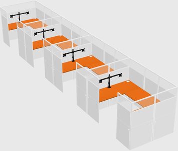 U-shaped cubicle