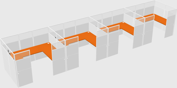 U-shaped cubicle