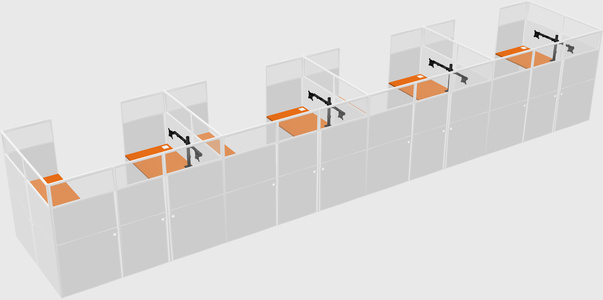 U-shaped cubicle