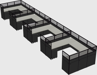 U-shaped cubicle