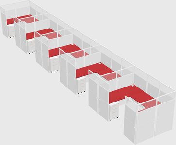 U-shaped cubicle