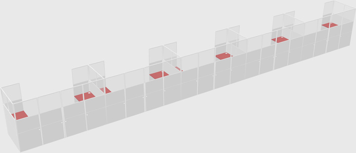 U-shaped cubicle