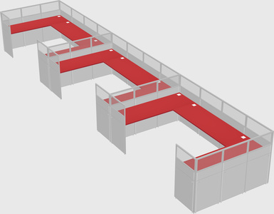 U-shaped cubicle