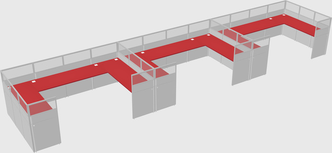 U-shaped cubicle
