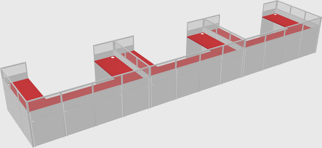 U-shaped cubicle