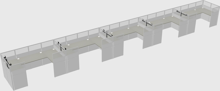 U-shaped cubicle