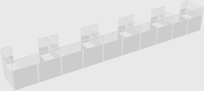 U-shaped cubicle