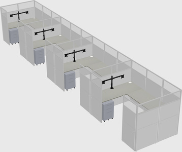 U-shaped cubicle