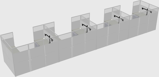 U-shaped cubicle