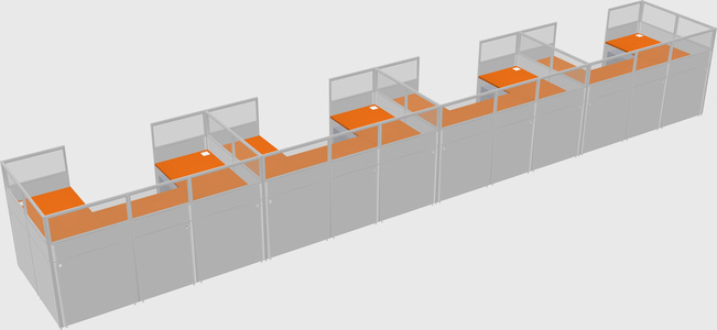 Cabine en u