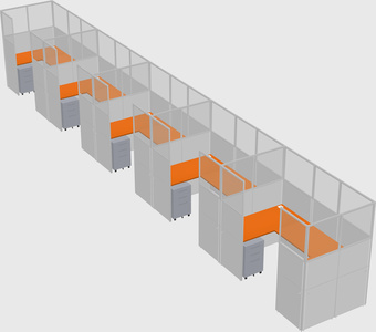 U-shaped cubicle