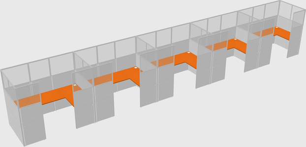 U-shaped cubicle