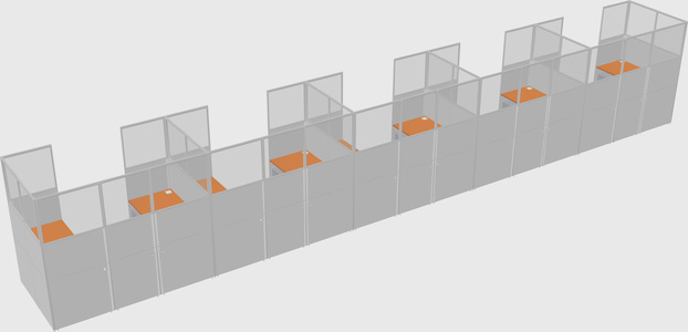 U-shaped cubicle