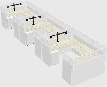 U-shaped cubicle