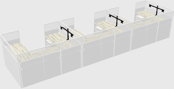 U-shaped cubicle
