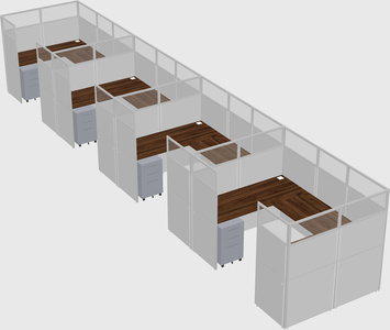 U-shaped cubicle