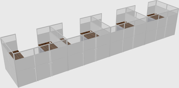 U-shaped cubicle