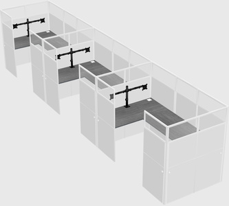 U-shaped cubicle