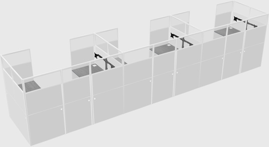 U-shaped cubicle
