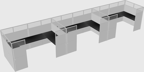 U-shaped cubicle