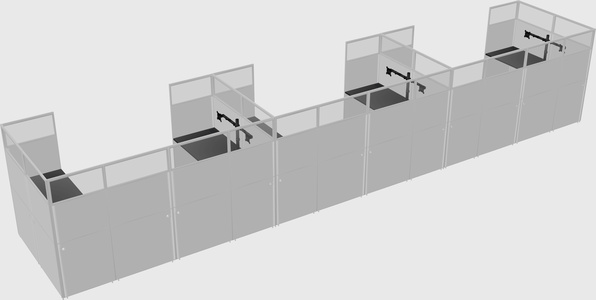 U-shaped cubicle