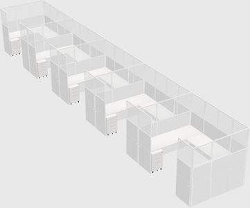 U-shaped cubicle