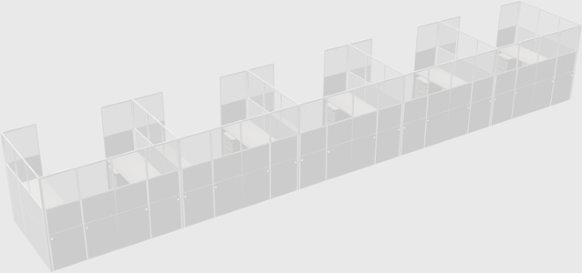 U-shaped cubicle