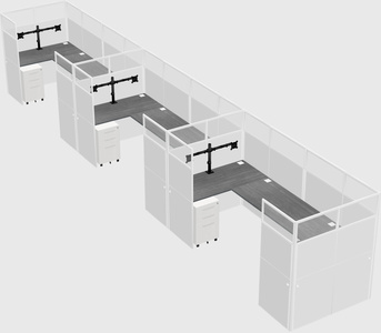 U-shaped cubicle