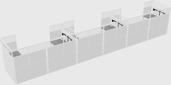 U-shaped cubicle