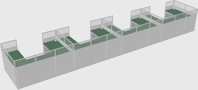 U-shaped cubicle