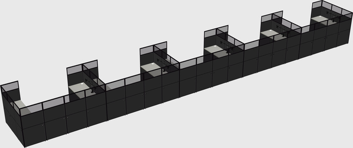 U-shaped cubicle
