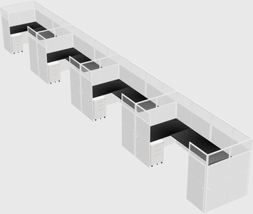 U-shaped cubicle